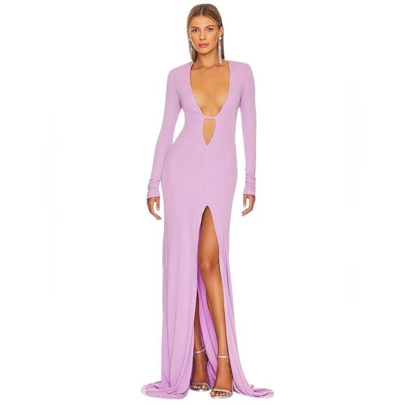 NWT DUNDAS Revolve Orion Lilac Evening Dress US Size Medium/ IT 42 - Picture 1 of 16